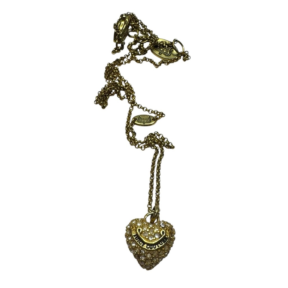Juicy Couture Heart Pendant Necklace – Gold Tone
